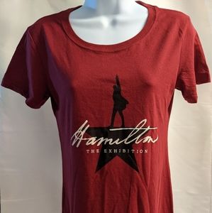 Hamilton The Exhibition: Maroon (Red) Logo Tee - NWT